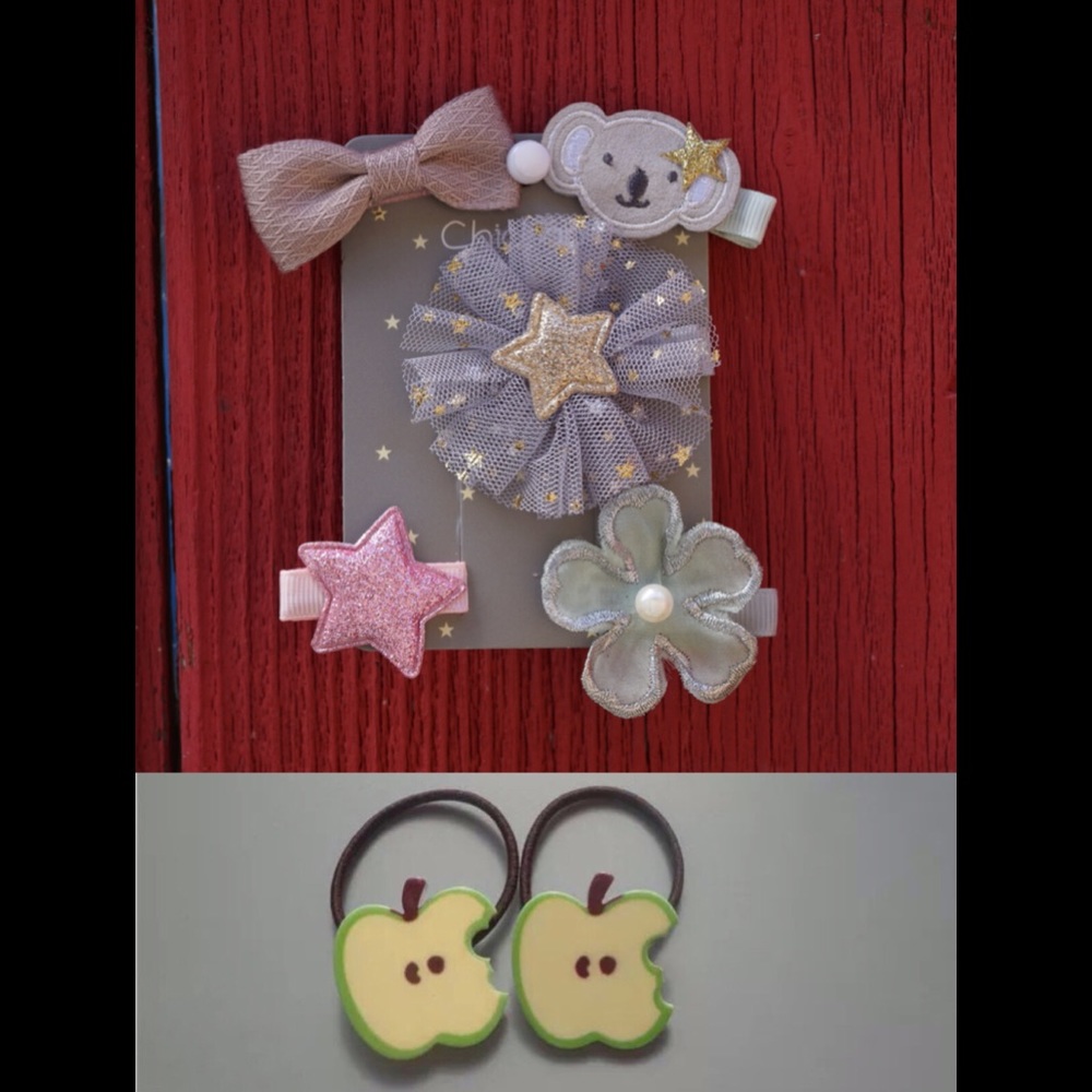 Brand New # Hair clips & ties bundle set